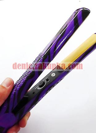 Праска-випрямляч для волосся професійний "деніс professional" zebra violette гарантія — 1 рік