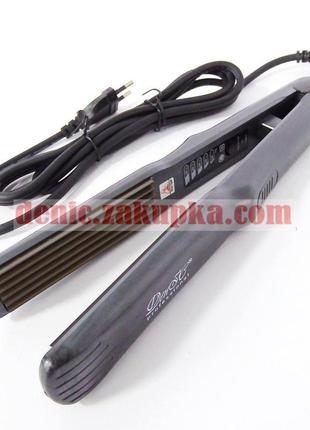 Праска-гофре професійна для волосся "деніс professional" — 657/6 зубів гарантія — 1 рік