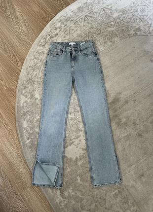H&m джинсы прямые средняя посадка