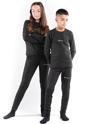 Детское термобельё на зиму,чёрное термобельё columbia для детей на осень женский...