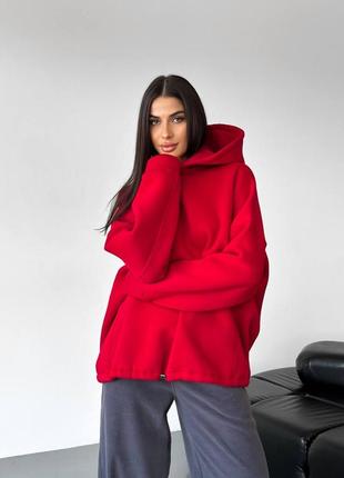 Худі unisex на флісі з подвійним капюшоном каптуром