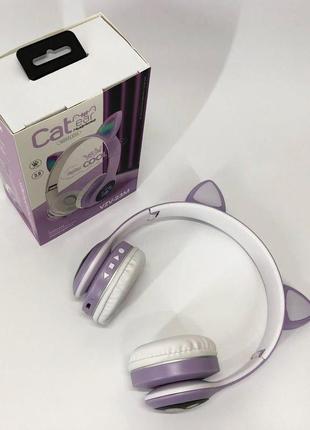 Детские наушники с животными ушками cat Cap vzv 23m, блютуз наушники с кошачьими hb-572 ушками подсветкой