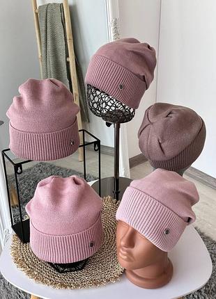 Шапка женская бант с защипом шерсть saga