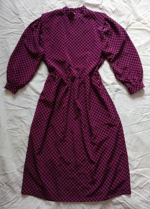 Сукня міді тепла довга платье деми миди длинное плаття на довгий рукав класичне закрите приталене вечірнє офісне під шию s m l 42 44 46