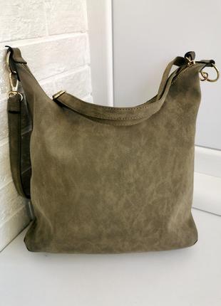 Красивая женская сумка из нубука tu