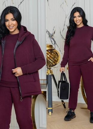 Спортивні костюми на флісі трійка 46-60 розмір3 фото