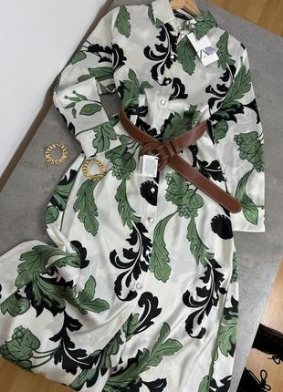 Мега шикарное платье zara миди с пояском