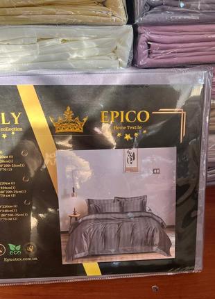 Комплект epico italy двушка страйп-сатин