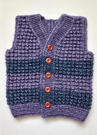 Жилет вязаный для мальчика 80 размер