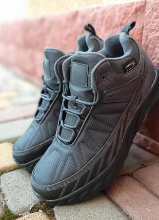 Merrell float pro високі темно-сірі кросівки чоловічі осінні зимові термо євро зима водонепроникні відмінна якість ботінки мерел