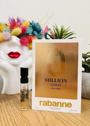 Оригинальный пробник парфюмированная вода paco rabanne million gold