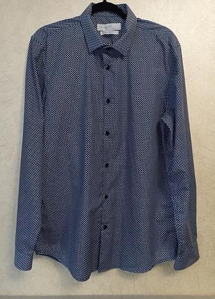 Мужская рубашка slim от primark, l, 2
