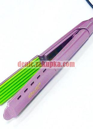 Професійна праска щипці гофре для волосся рожевий "деніс professional" 8316p без гарантії4 фото