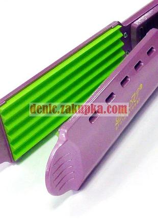 Професійна праска щипці гофре для волосся рожевий "деніс professional" 8316p без гарантії2 фото