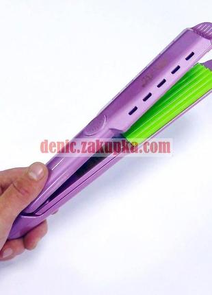 Професійна праска щипці гофре для волосся рожевий "деніс professional" 8316p без гарантії