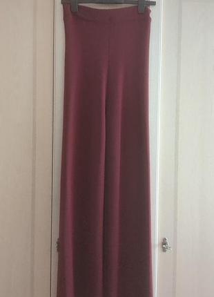 Щільні трикотажні штани кльош від zara.