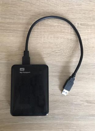 Портативний зовнішній жорсткий диск hdd wd my passport 1000 gb гб 1tb терабайт