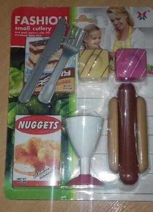 Набор игрушечный продукты фаст-фуд, сладости, посуда