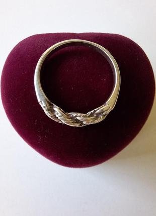 Вінтажне срібне кільце зіср. срібло 875 проба із зіркою. кільце-колесок, косиця.