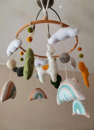 Мобиль фетровый handmade альпака