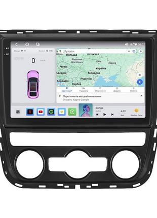 Штатна магнітола lesko для volkswagen scirocco r i 2009-2014 екран 9" 4/64 qled carplay 4g wi-fi gps 360