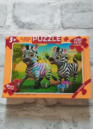 Дитячі пазли на 120 елементів "зебри"