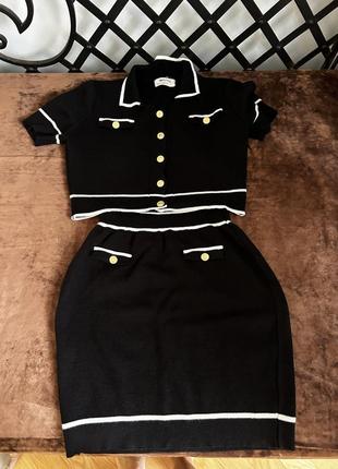 Вязаный костюм в стиле олд-мани