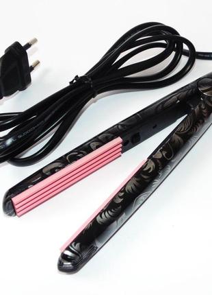 Праска-гофре міні для волосся прикореневою "деніс professional" mini — black