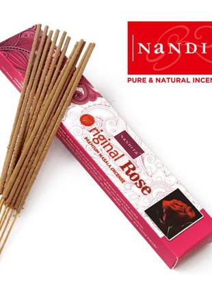 Nandita original rose 15 грам троянда, ароматичні палички, оліїсті пахощі