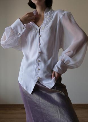 Park lane вінтажна блуза з перлинками