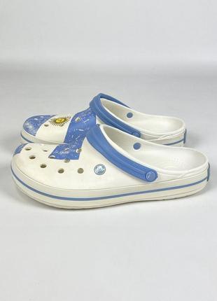 Белые тапки crocs sabo крокс / кроксы оригинал мужские размер m 11 / 44