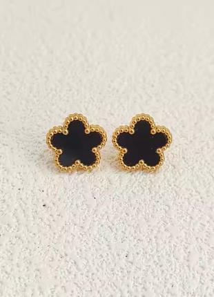 Серьги в стиле van cleef