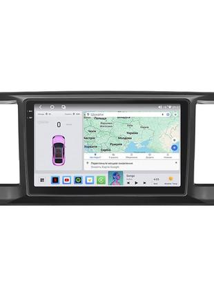 Штатна магнітола lesko для volkswagen caravelle t6 рестайлінг 2019-н.в. екран 9" 4/64 qled carplay 4g wi-fi