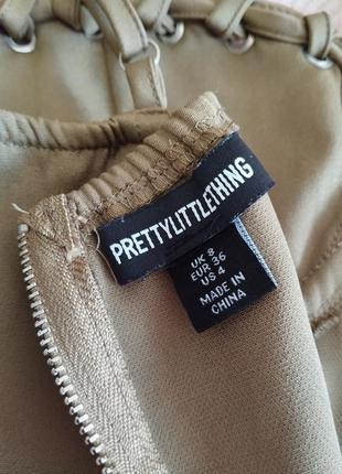 Оливковый корсетный топ