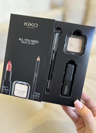Набір для макіяжу kiko milano all you need make up set. набір кіко мілано. помада. тіні. олівець для очей