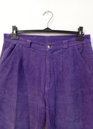 Винтажные укороченные вельветовые брюки