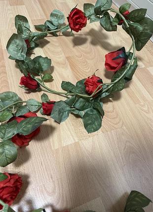 Гірлянда із троянд seta decor 3 шт