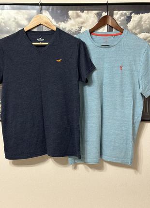 Пара мужских футболок next/hollister одного размера m