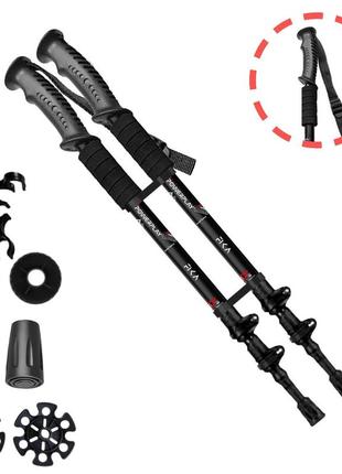 Трекінгові палиці powerplay 9106 fika black/red 60-135 см (пара)