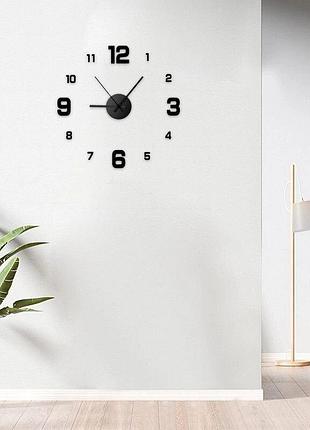 Настінний годинник з 3d ефектом, black