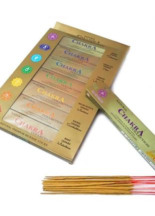 Natural chakra collection set набір 7 пачок, ароматичні палички, оліїсті пахощі