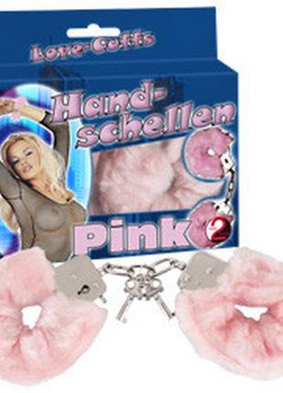 Рожеві наручники хутряні для дорослих ігор солодкі окови
