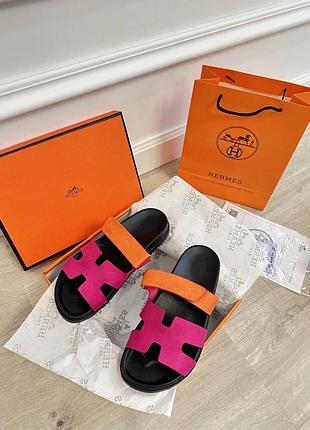 Шлепки в стиле hermes