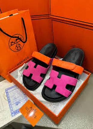 Шлепки в стиле hermes