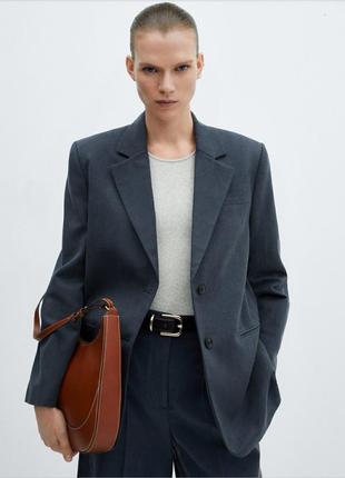 Пиджак жакет блейзер оверсайз 👌 с мужского плеча (шерсть в составе) woolmark