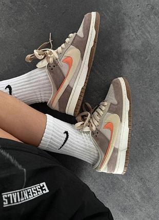 Женские кроссовки nike sb dunk ‘85 double swoosh brown/orange v / smb