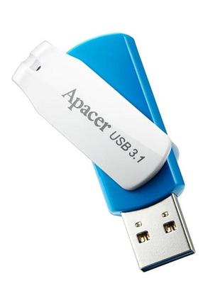 Usb флэш-накопитель apacer usb3.1 ah357 128gb white\blue