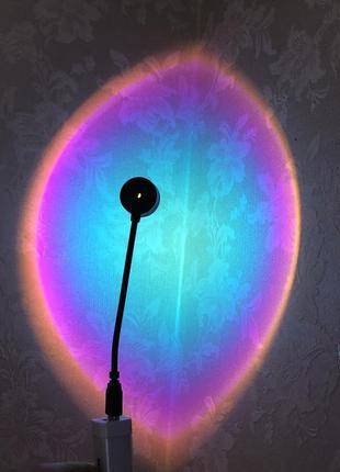 Usb лампа светодиодная подсветка ночник светильник голубой розовый свет3 фото