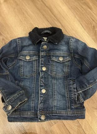 Джинсовая куртка теплая