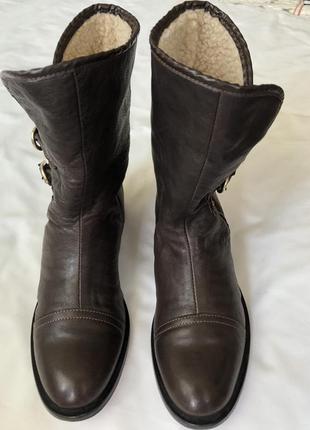 Шкіряні чоботи з вовною3 фото